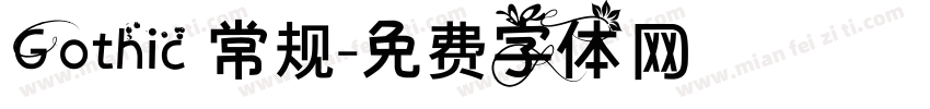 Gothic 常规字体转换